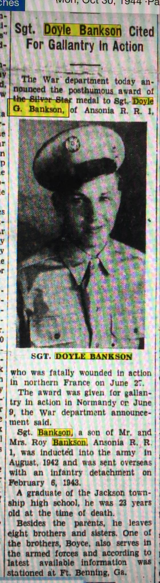 BANKSON Doyle G 
