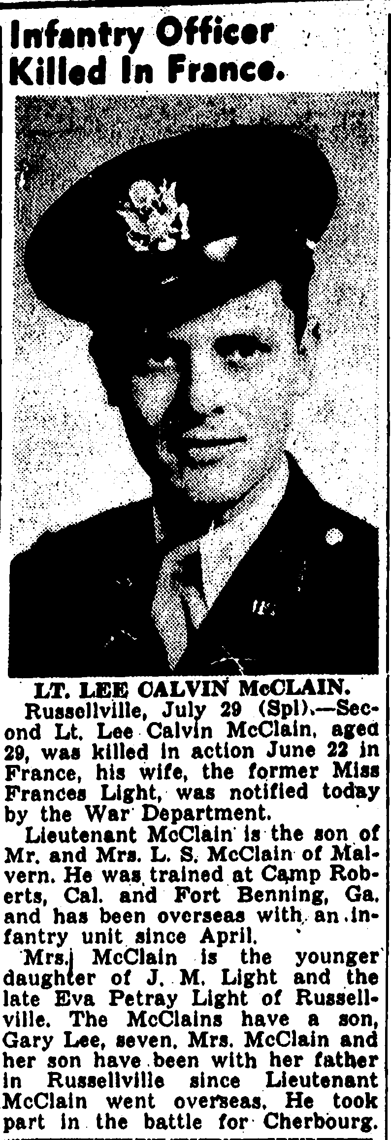 McCLAIN Lee Calvin