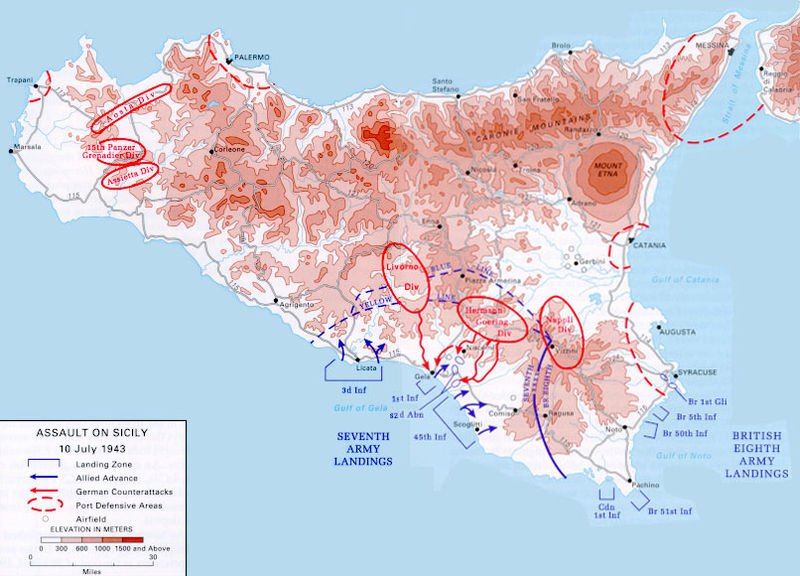 carte de la sicile