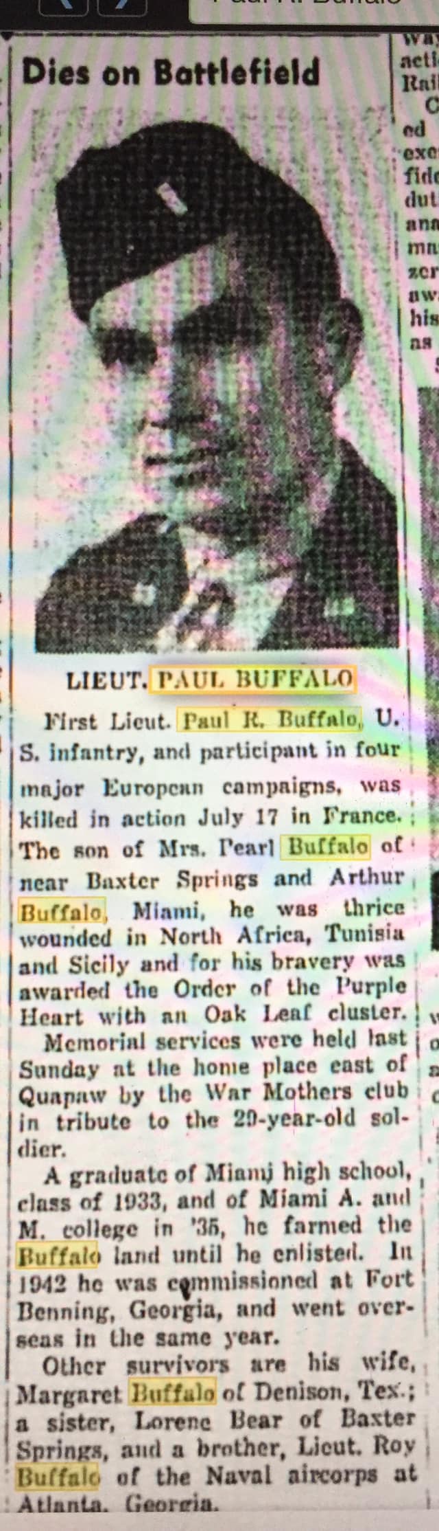 buffalo paul r