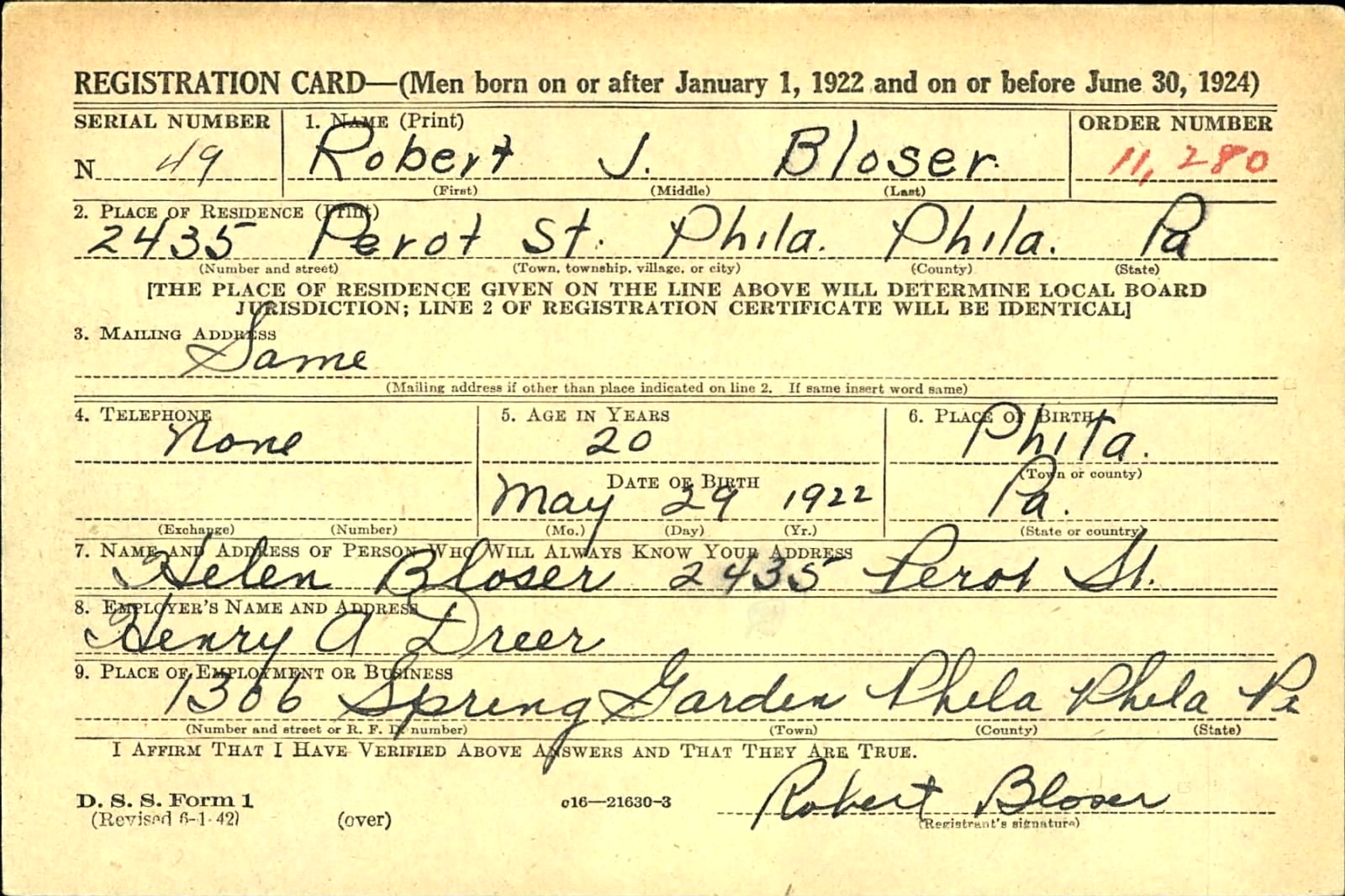 bloser robert j