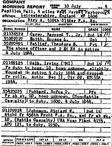 2LT Raymond Thomas Carey  