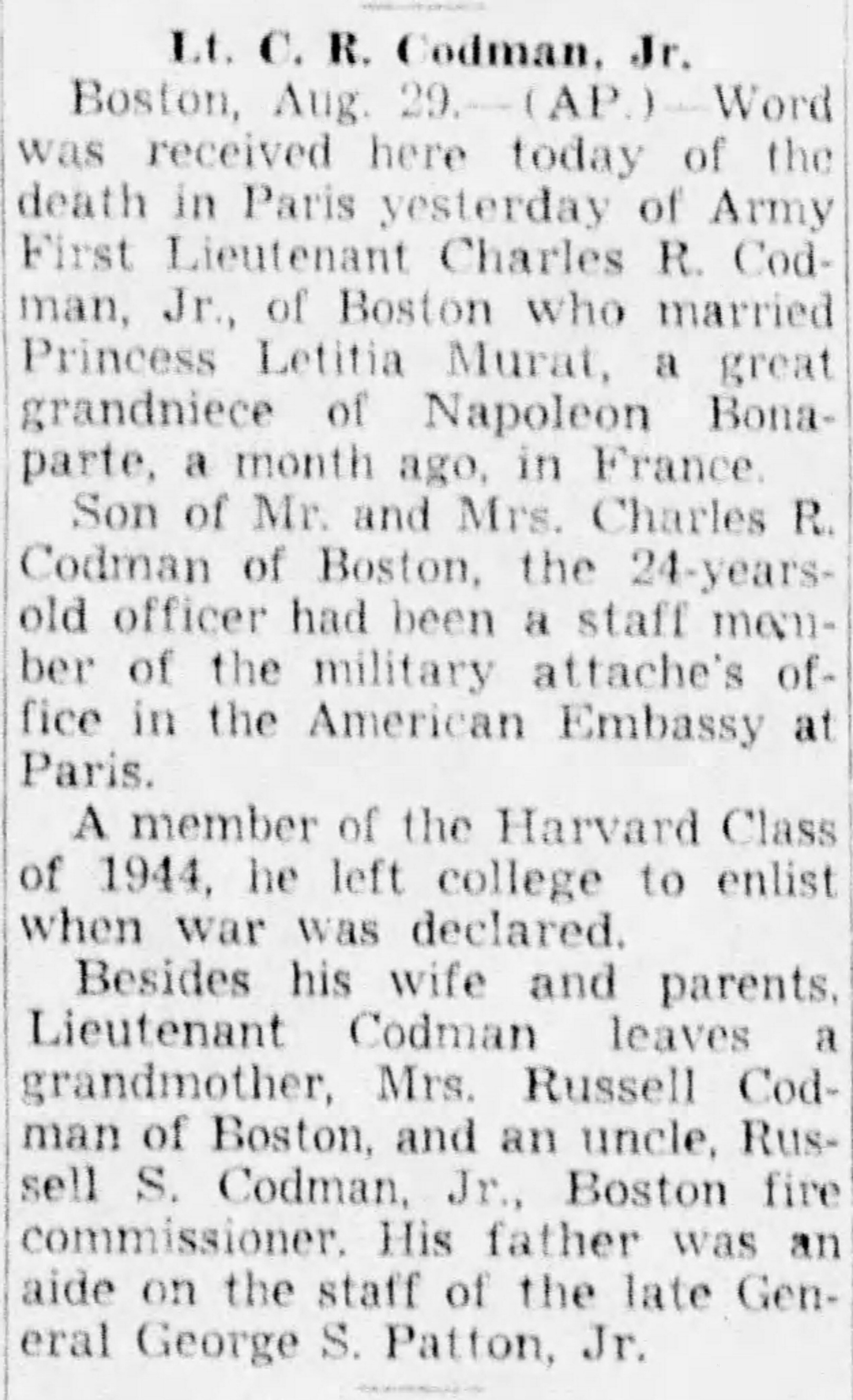 CODMAN Charles R