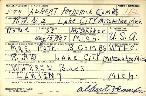 combs albert f mur
