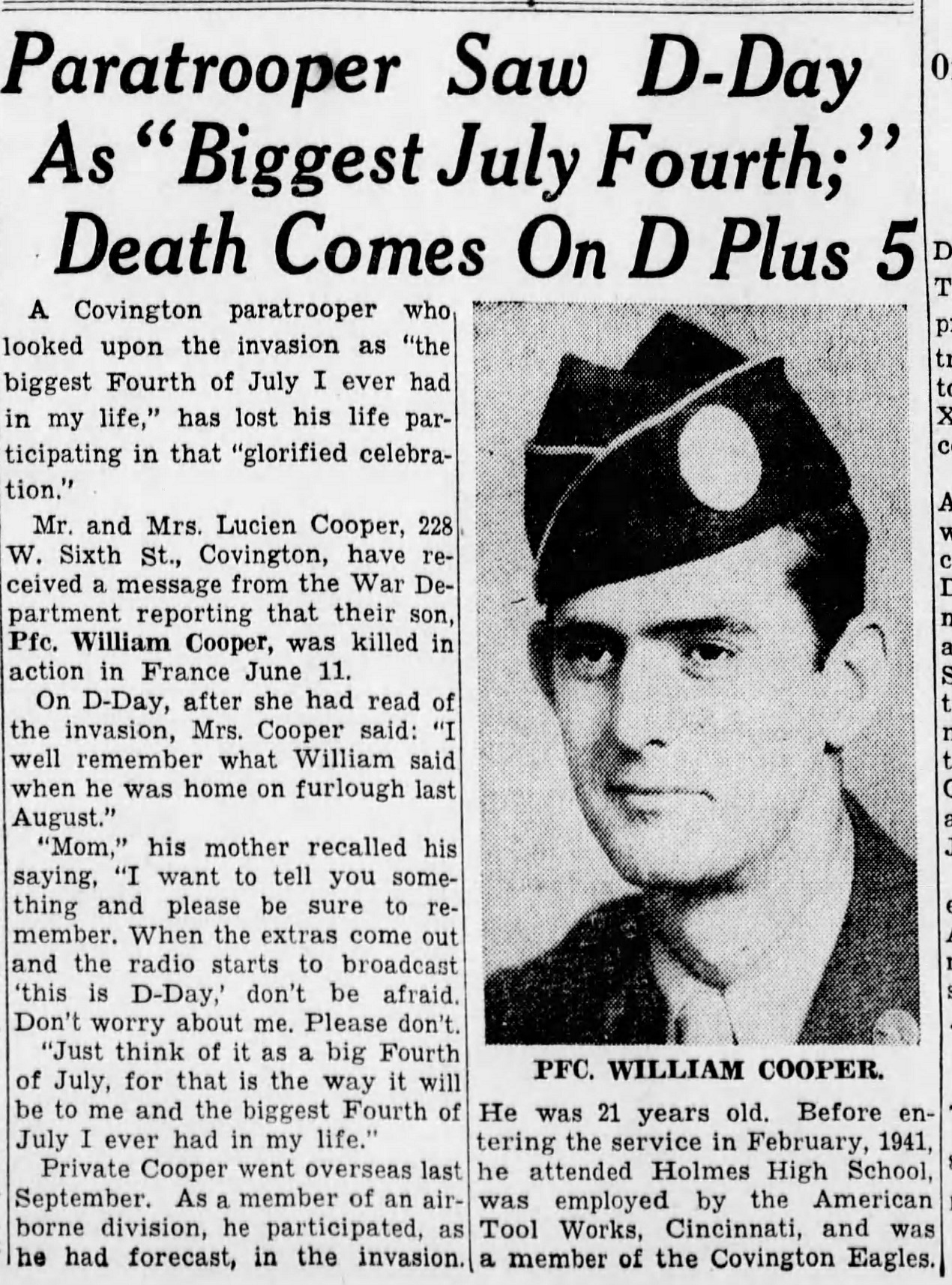 COOPER William A - 502 PIR 101 AD