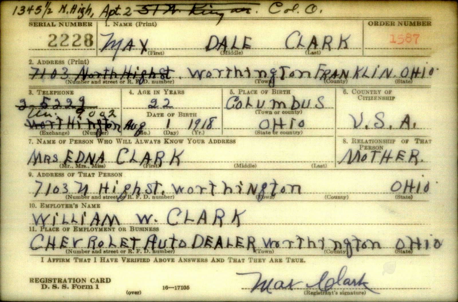 CLARK Max D  
