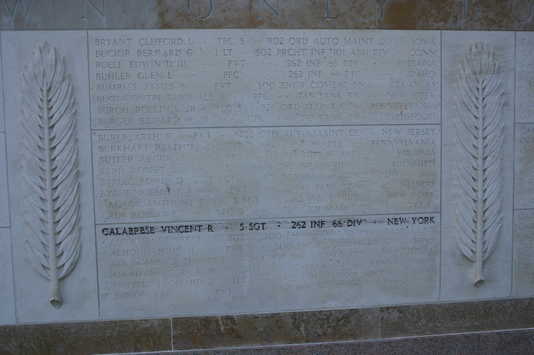 calabrese vincent tombe