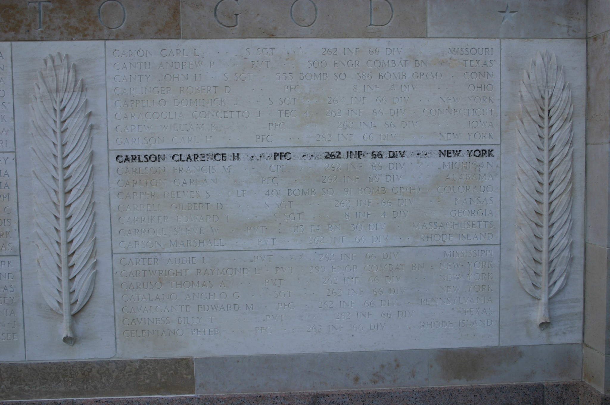 carlson CLARENCE tombe