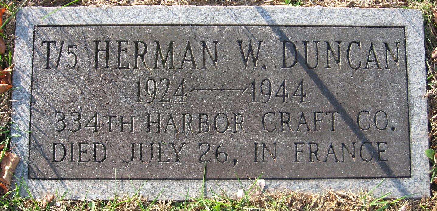DUNCAN Herman W stele