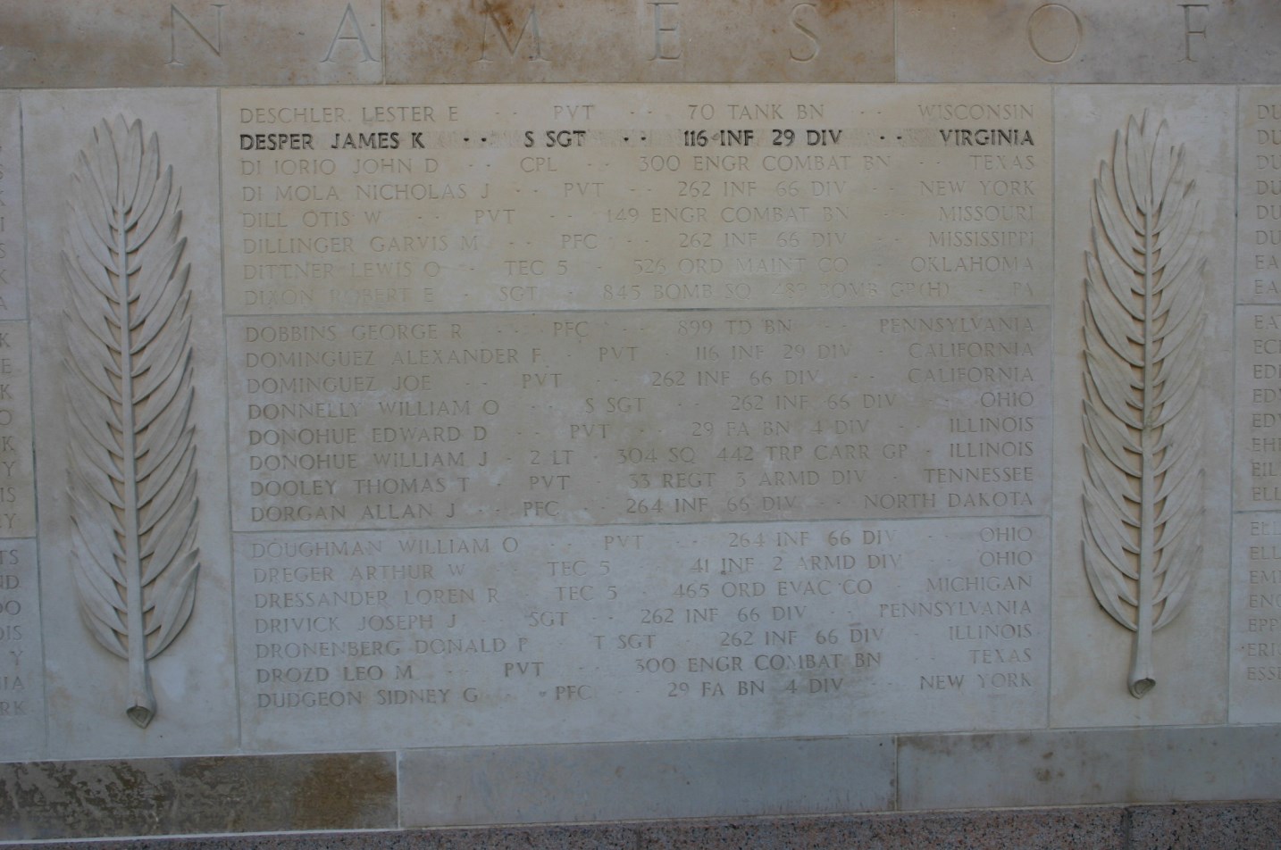 desper james kenneth tombe