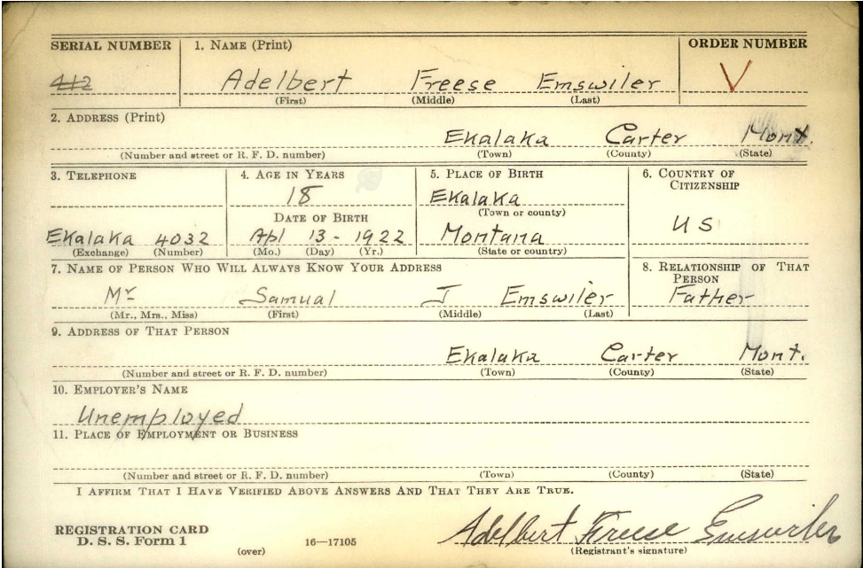 Emswiler Adelbert Freese
