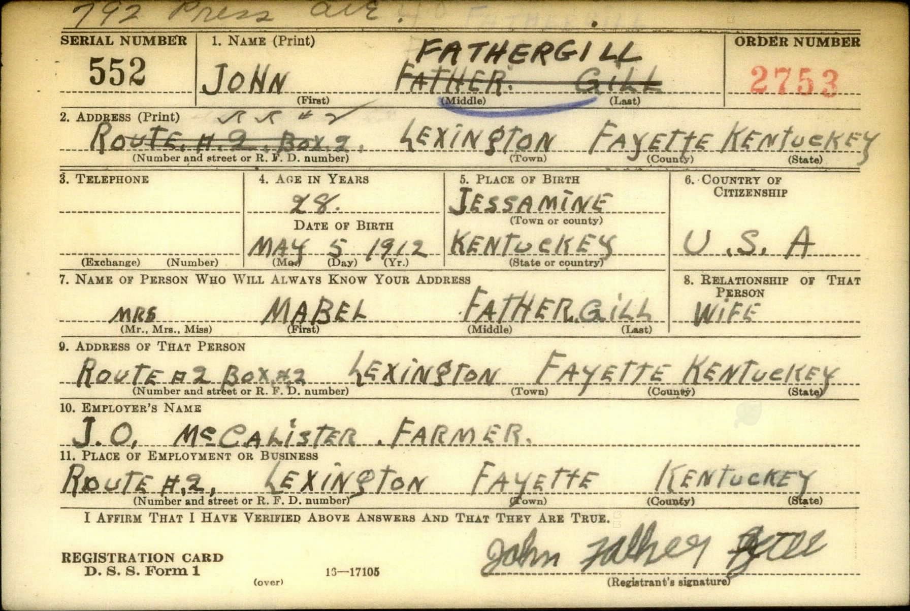 FATHERGILL John D - 10 IR 5 ID