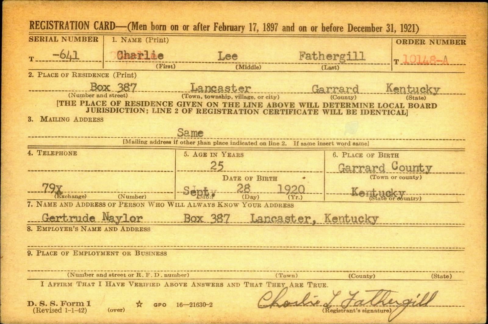 FATHERGILL John D - 10 IR 5 ID