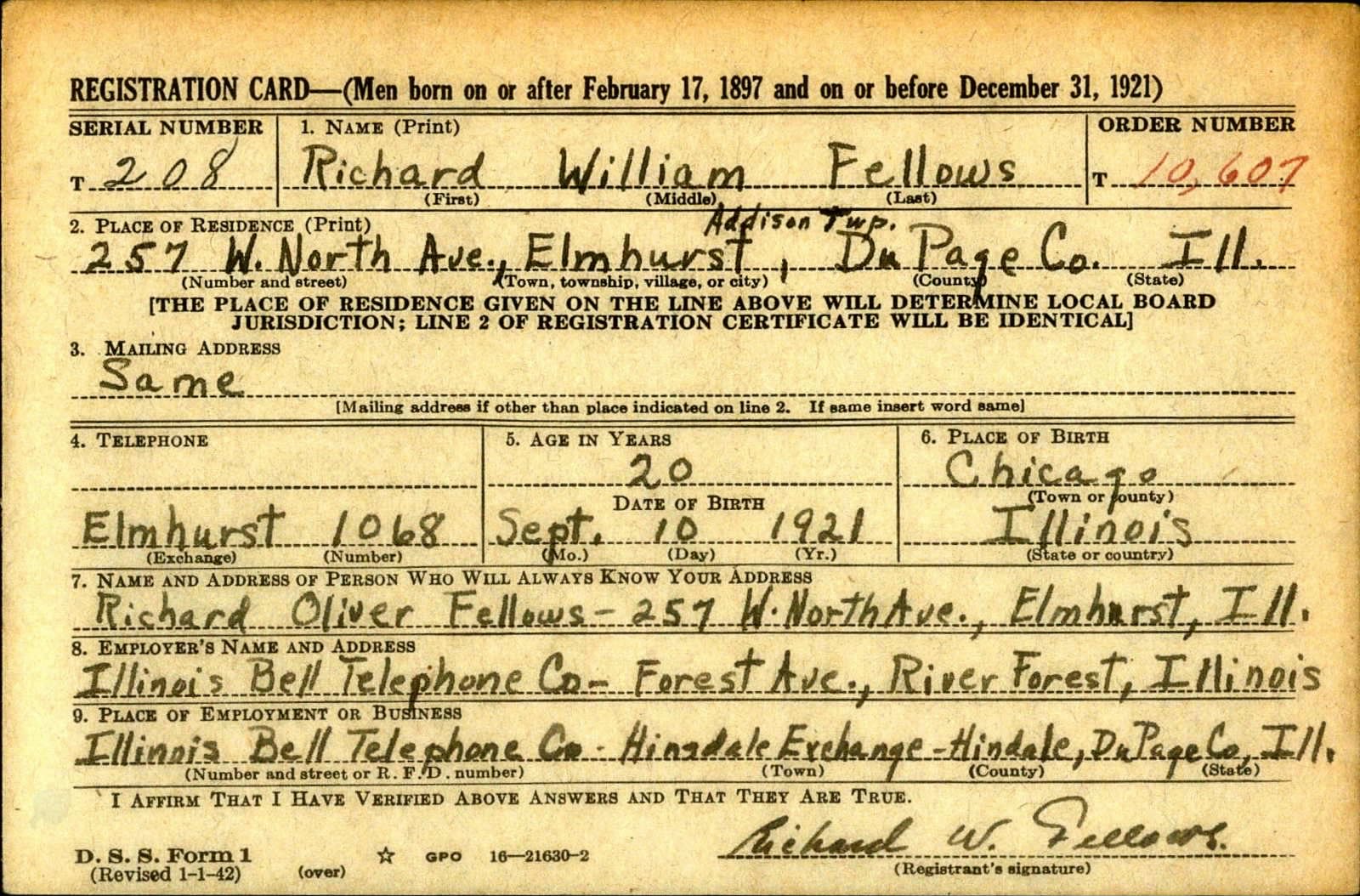 fellows richard w