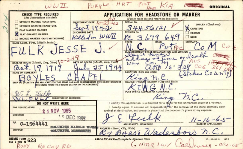 fulk Jesse J 3