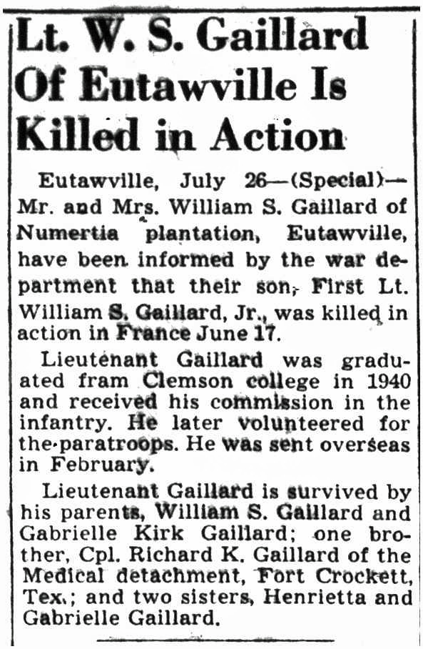 William Snowden gaillard  