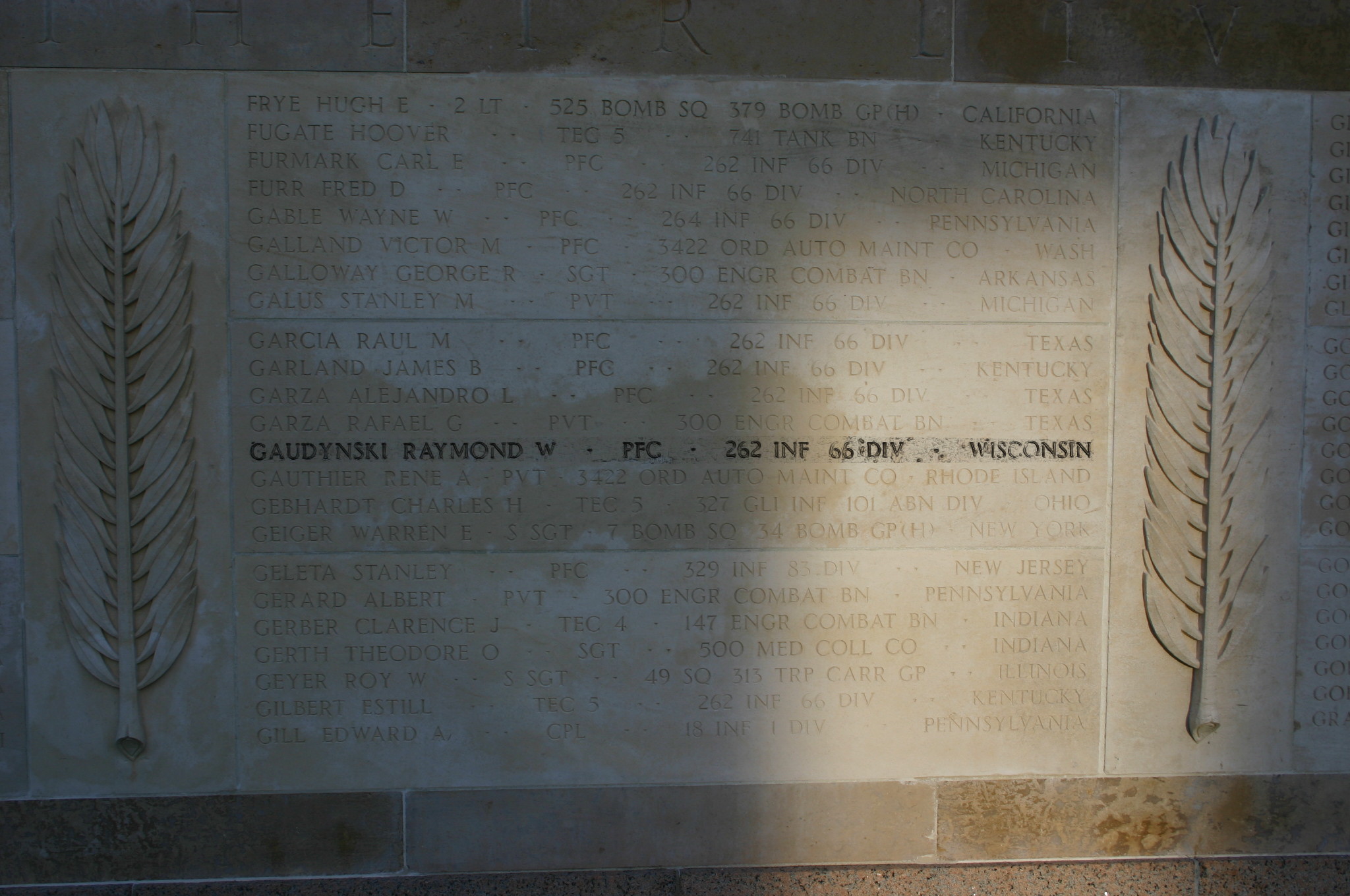 gaudynski raymond w mur