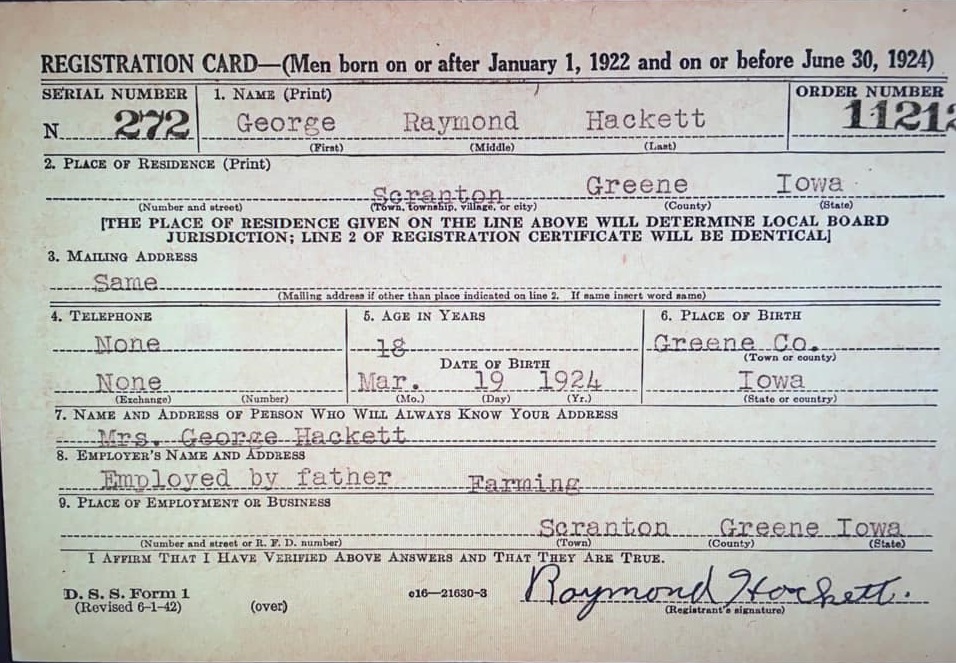 HACKETT George R - 330 IR 83 ID