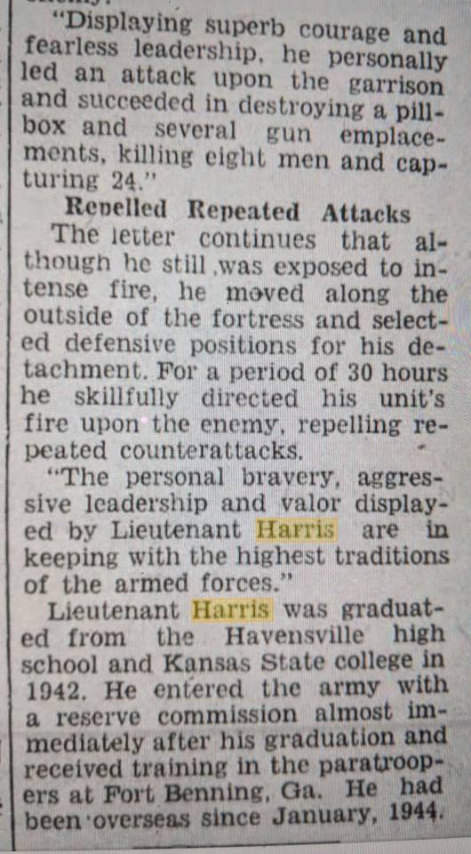 HARRIS Ernest O presse