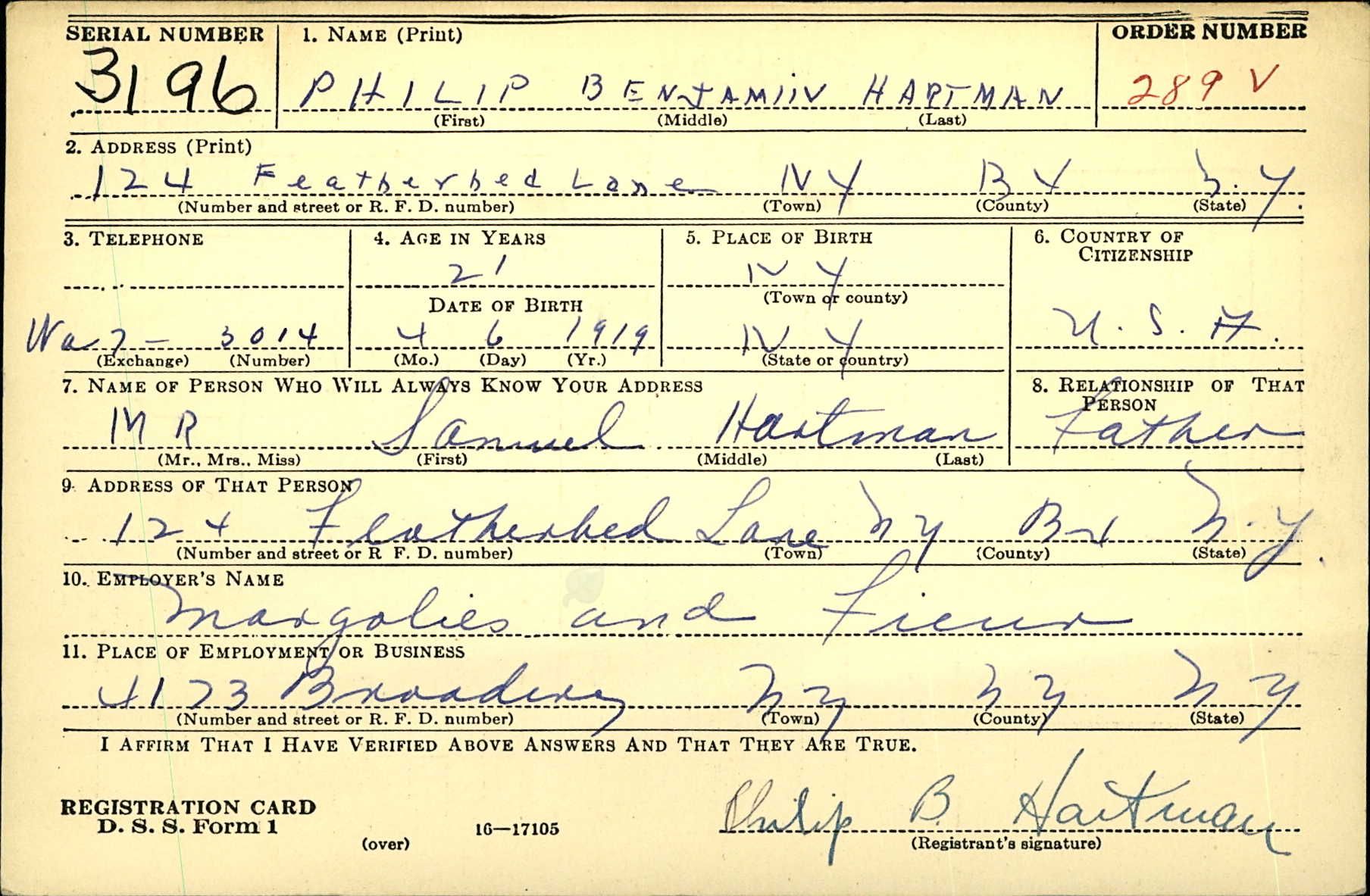 HARTMAN Philip B - 8 IR 4 ID