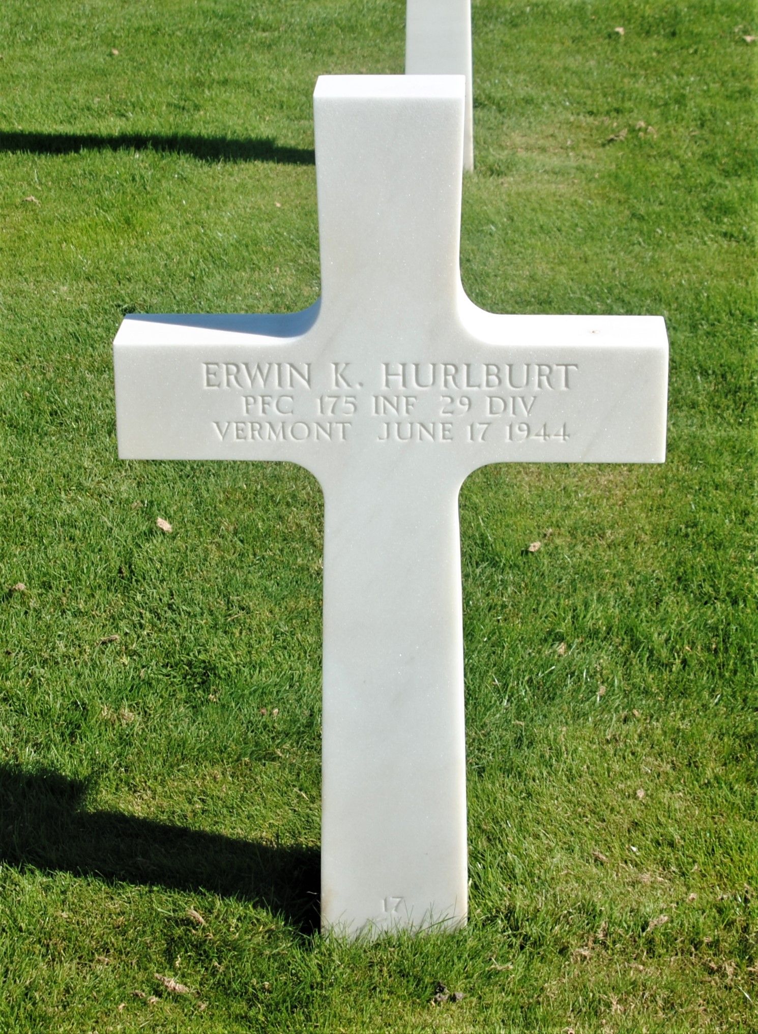 HURLBURT Erwin K - 175 IR 29 ID