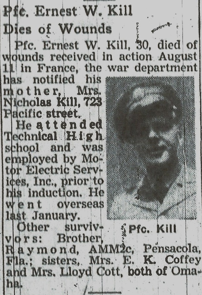 KILL Ernest W - 117 IR 30 ID
