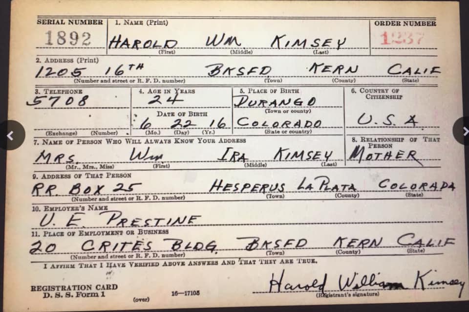 kimsey harold w  