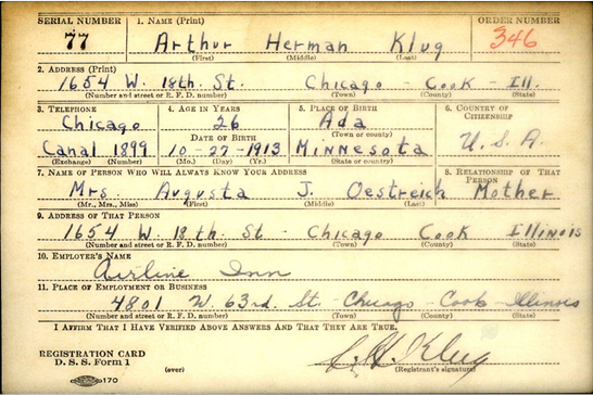 KLUG Arthur H 