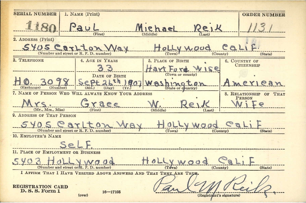 REIK Paul M