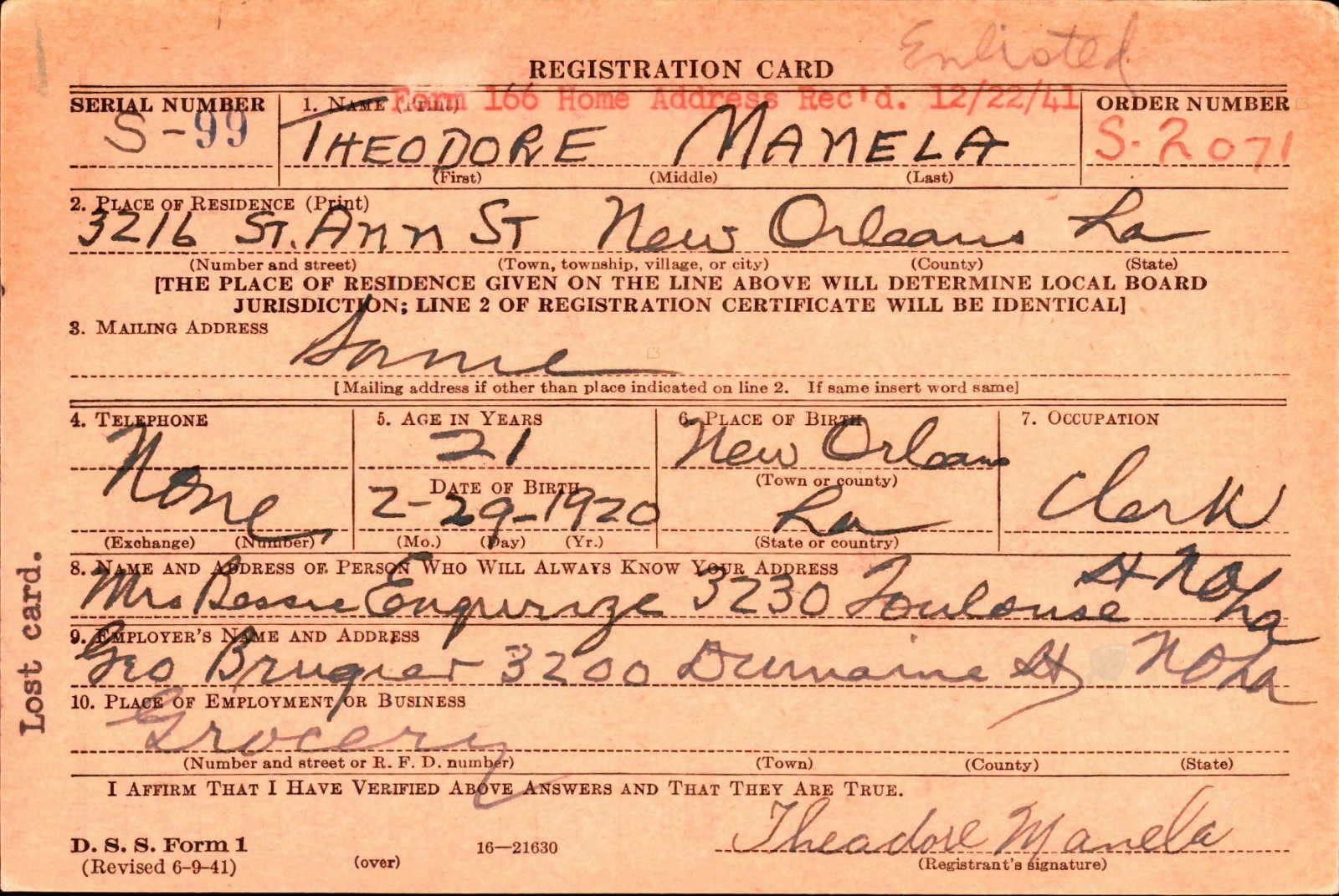 MANELA Theodore - 12 IR 4 ID