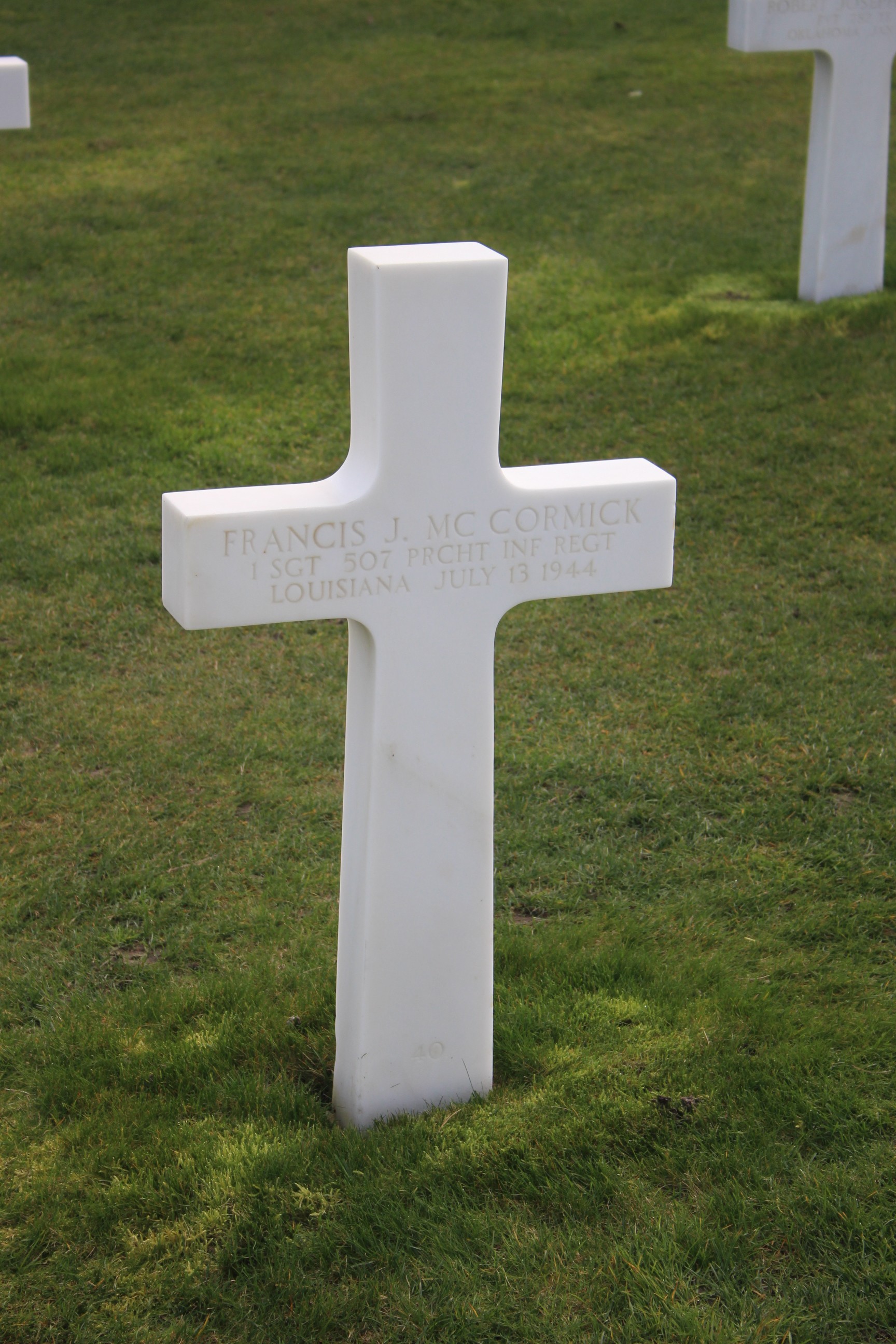 McCORMICK Francis J tombe