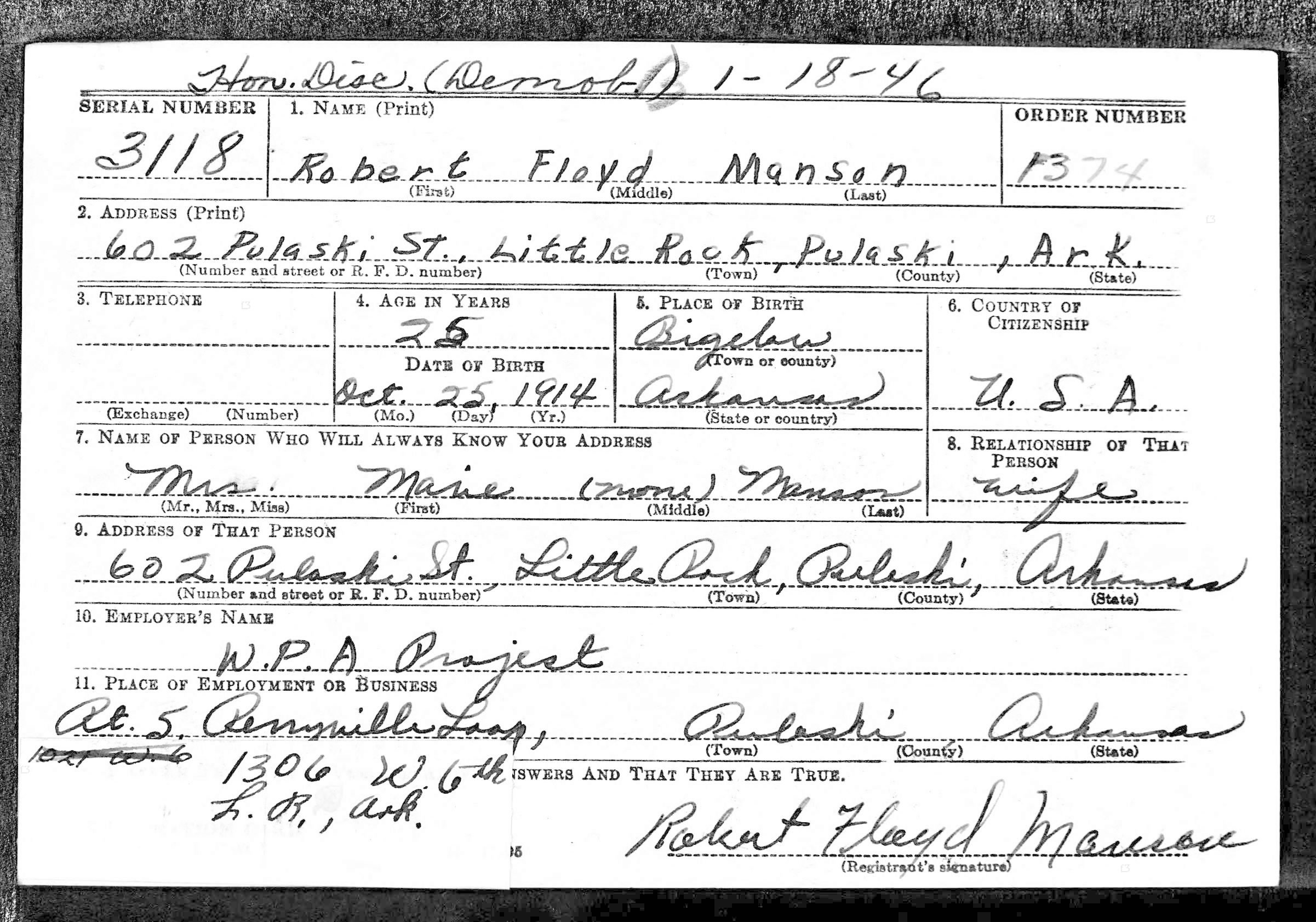 McCLAIN Lee Calvin