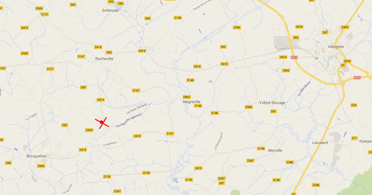 Carte du lieu du crash