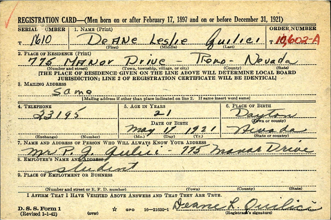 QUILICI Deane L