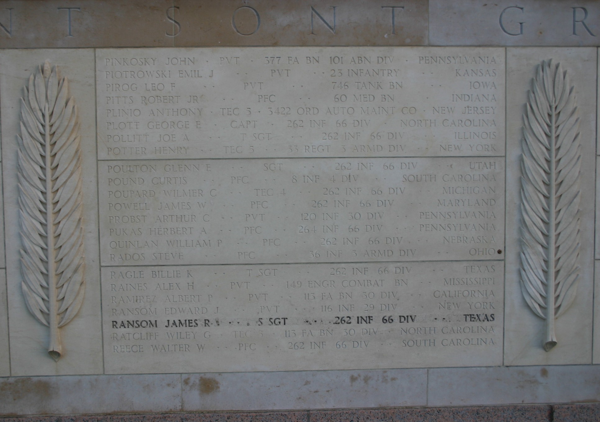 RANSOM JAMES tombe