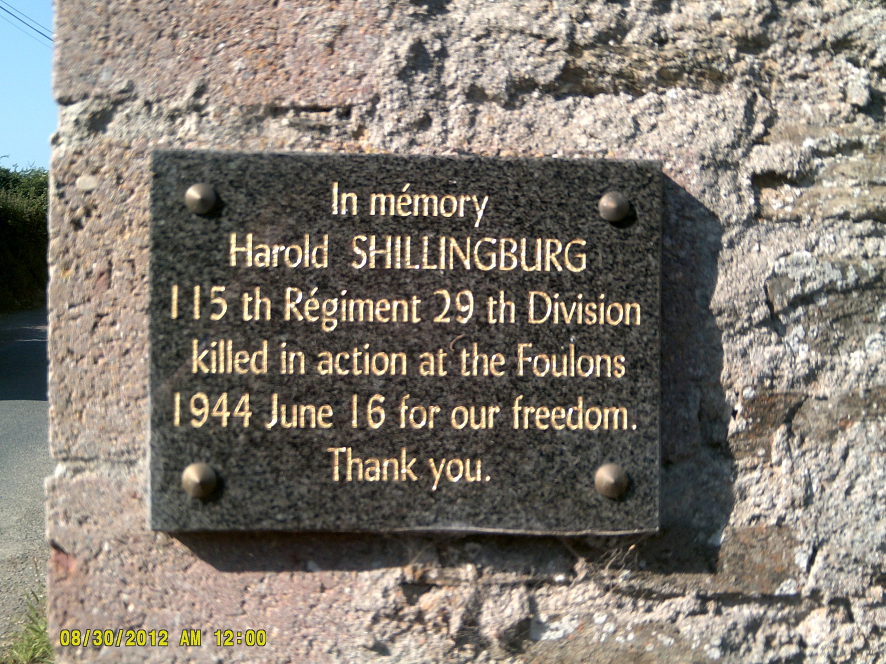 SHILLINGBURG Harold C - 115 IR 29 ID