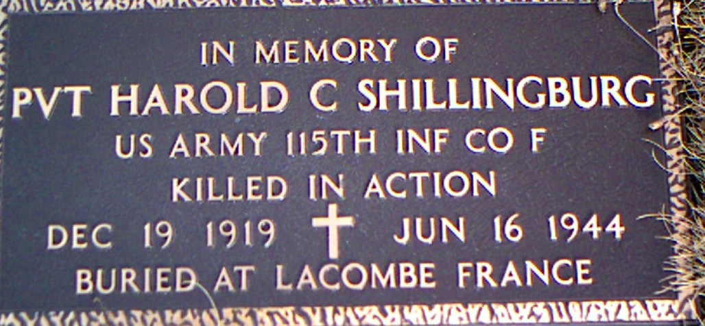 SHILLINGBURG Harold C - 115 IR 29 ID