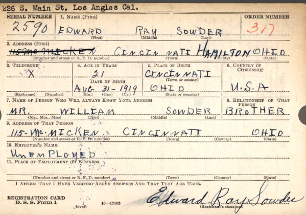 SOWDER Edward R