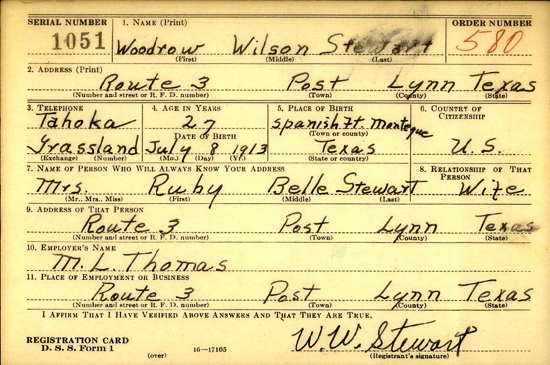 Stewart Woodrow Wilson