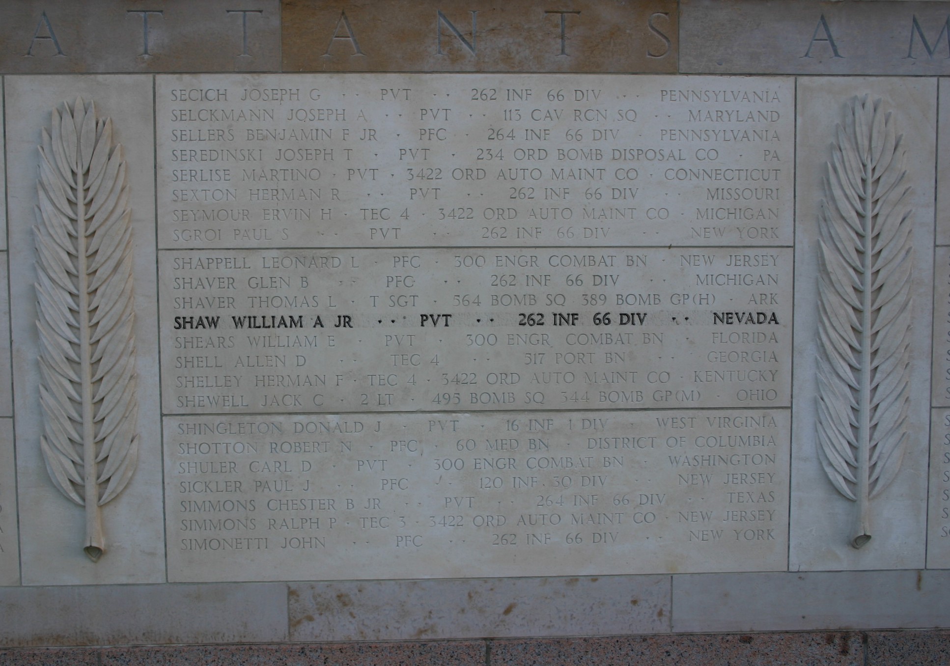 shaw william tombe