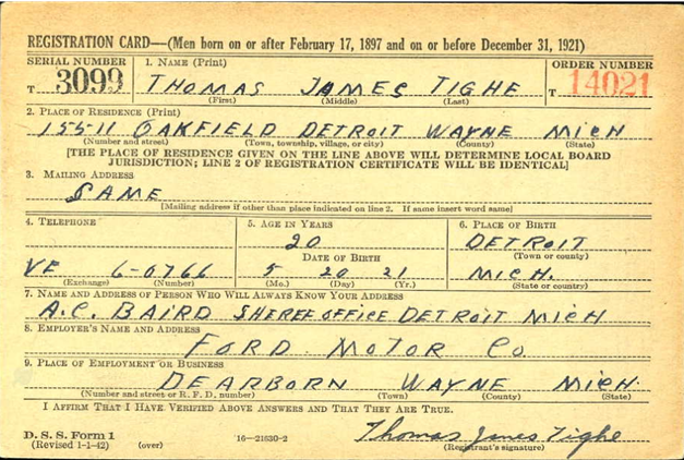 TIGHE Thomas J