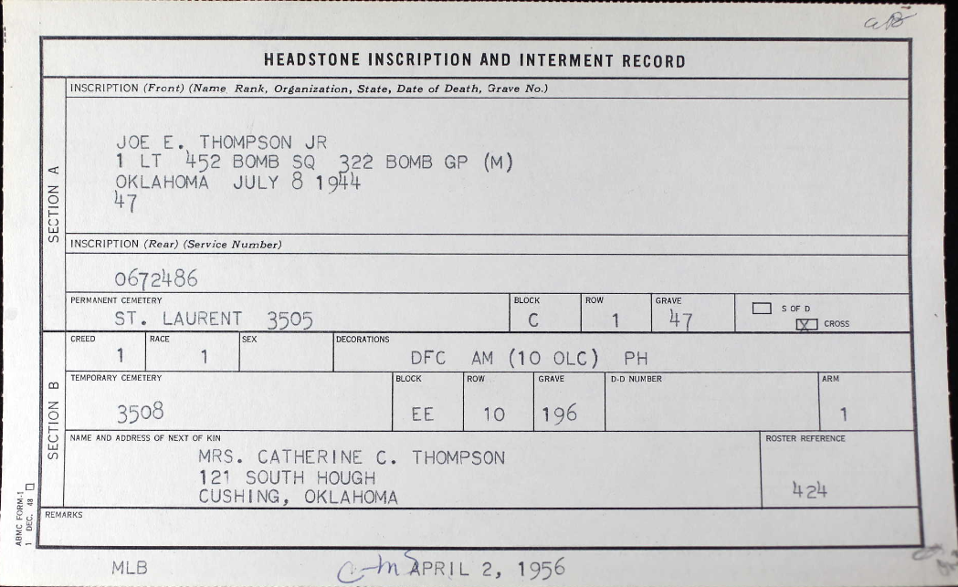 thompson joe tombe