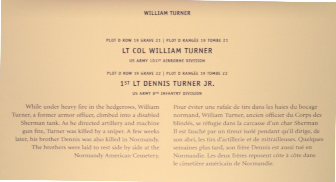 turner william hommage normandy cemetery