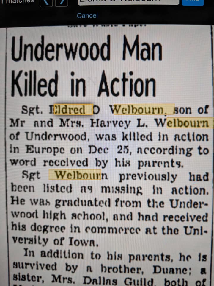 WELBOURN Eldred O presse