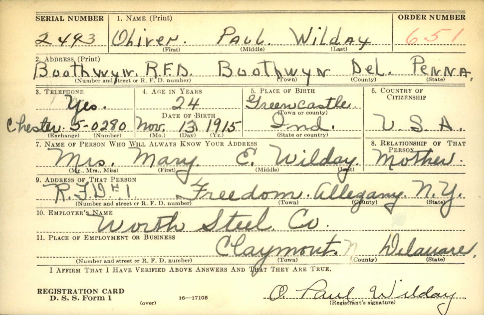 iiWILDAY Oliver P - 8 IR 4 ID