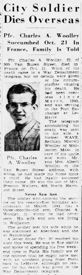 WOOLLEY Charles A tombe