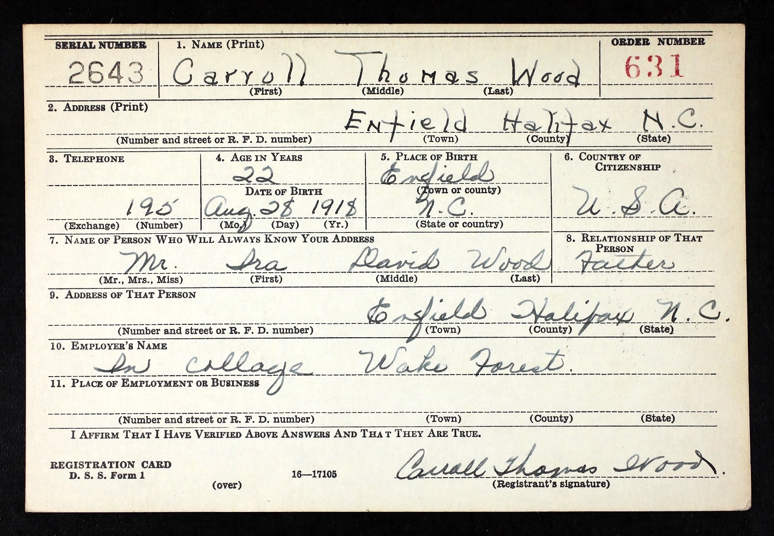 wood carroll thomas