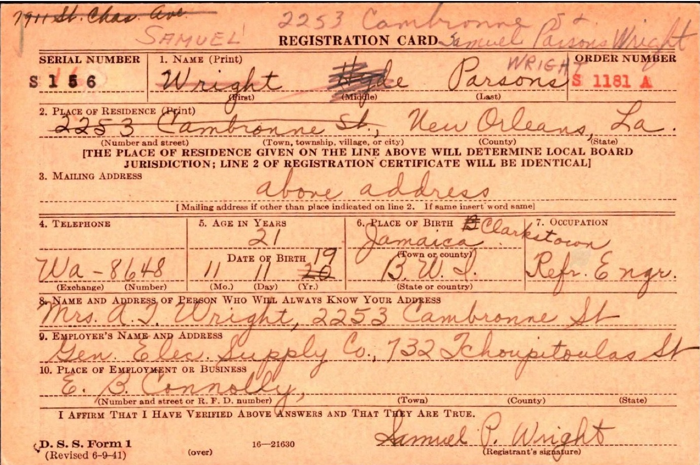 Wright Samuel Hyde P 