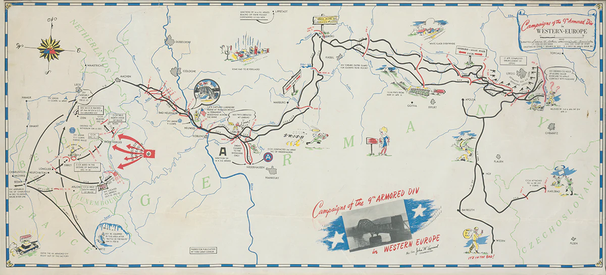 Campaign Map Of The 9th Armored Division