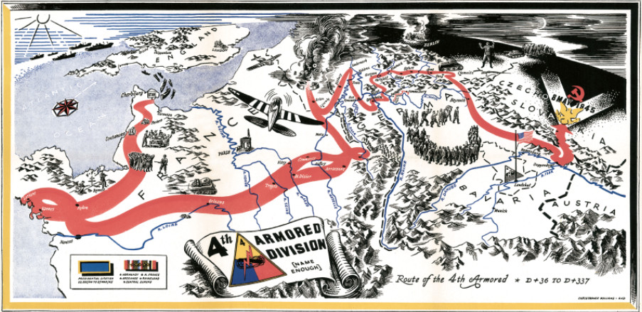 Campaign Map Of The 4th Armored Division